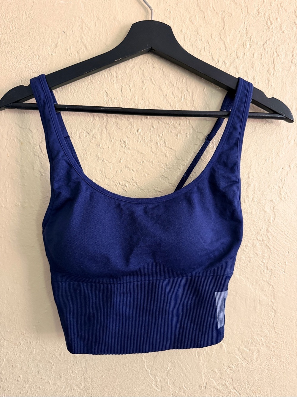 PINK Victoria's Secret Seamless Deep Blue Crop Bralette